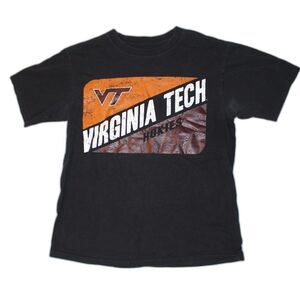 Virginia Tech Hokies Black‎ T Shirt Size Medium J-America Cotton NCAA